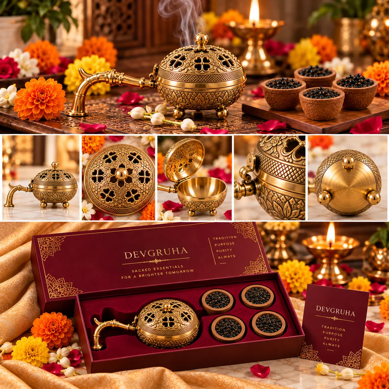 DevGruha Shop — handcrafted brass idols, puja essentials and festive gift hampers